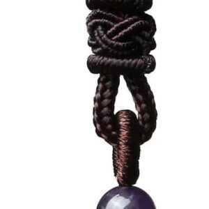 Jovivi Healing Crystals Necklace Natural Tiger Eye Amethyst Lucky Blessing Protection Chakra Beads Stone Pendant for Women Men Adjustable