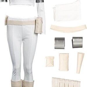 Adult Women Padme Amidala Cosplay Costume Queen Padme Shirt Pants Belt Full Set