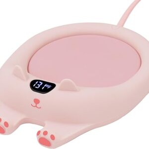 PUSEE Mug Warmer,Coffee Warmer for Desk Candle Warmer Auto Shut Off,Coffee Cup Warmer with 3 Temp Settings,Electric Beverage Warmer Plate for Coffee,Tea,Water Milk and Cocoa(Not Include Cup)