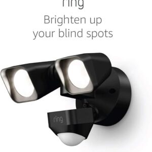 Ring Smart Lighting – Floodlight, Wired, Outdoor Motion-Sensor Security Light, Black (Bridge required)