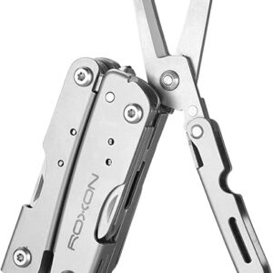 ROXON M2 14 in 1 Mini Multitool Small Lightweight with Folding Scissors Mini Storm With 9pc Bits Set + Holder Multi Tool