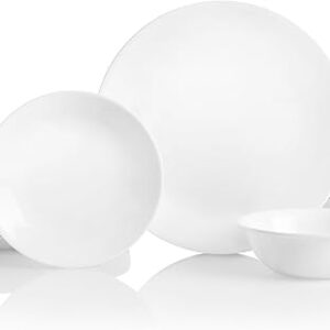 Corelle Vitrelle 18-Piece Service for 6 Dinnerware Set, Triple Layer Glass and Chip Resistant, Lightweight Round Plates and Bowls Set, Wint…
