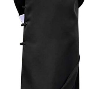 Men’s Cotton Linen Kung Fu Suit Chinese Martial Arts Uniform Meditation Suit Roll-Up Sleeve Frog Button Shirt Pants Outfit