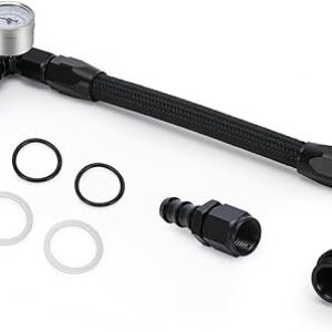 4150 Fuel Line Rebuid Kit AN6 Carb Dual Feed Fuel Line Double Pumper With Pressure Gauge for Holley 4150 Based Carburetor