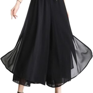 Chouyatou Women’s High Waist Chiffon Culottes