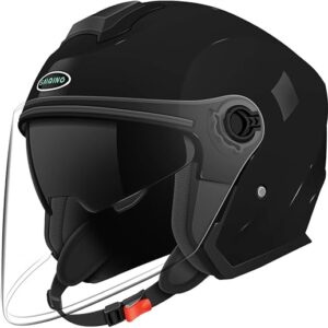 SanQing Motorcycle Open Face Helmet DOT Approved 3/4 Half Helmets for Motor-Bike Scooter Biker Adult Men Women