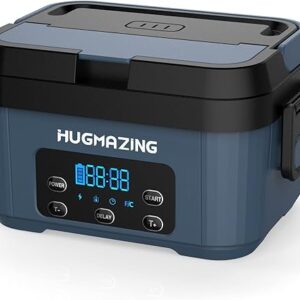 Cordless Electric Lunch Box for Adults, Men & Women – Rechargeable Self-Heating Food Warmer with 1100ML SS Container, Battery-Powered Heated…
