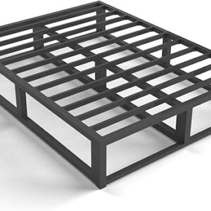10 Inch Queen Bed Frame with Steel Slat Support, Low Profile Queen Metal Platform Bed Frame Support Mattress Foundation, No Box Spring Neede…