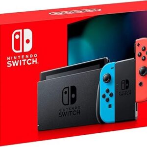 Nintendo Switch with Neon Blue and Neon Red Joy‑Con