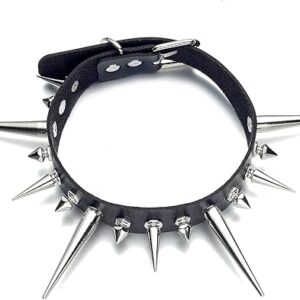 FNQUFUJ Goth Necklaces Long Spiked Choker Punk Rock Collar Halloween Costume Jewelry Gothic Accessories