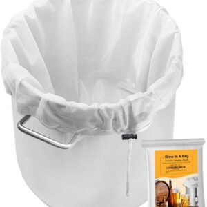 Brew Bag, 2 Pack Extra Large (26″ x 22″) Straining Bag,Reusable Cold Brew Bags Fine Mesh Bag for Fruit Cider Apple Grape Wine Press Drawstr…