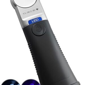 MAGDEPO 10X LED Jewelers Loupe with UV Light
