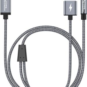 CableCreation USB C to 3.5mm Audio Cable with USB Charging Cable, Car Aux Cable, Type C to Aux Jack Headphone Car Stereo with 18W Charge fo…