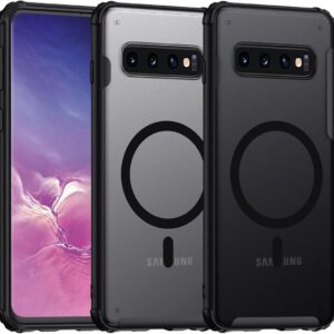 TIANNIUKE Magnetic Case for Samsung Galaxy S10 Plus, Translucent Matte Anti-Fingerprint,Compatible with MagSafe,Slim Fit Shockproof Protective Pho…