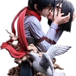 Eren Jaeger Bust Statues Anime Action Figures Handmade Sculpture Eren Jaeger Figurine Model Collection Desktop Decoration Gift for Fans 22cm