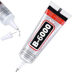 B6000 Jewelry Glue, Adhesive for Clear Rhinestone, Inlay, Pendant, CVVTSPE Craft Adhesive with Precision Tip, Multifunctional Fabric Glue (…