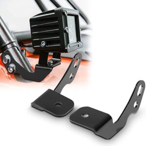 KEMIMOTO UTV Pod Light Brackets LED A-Pillar Light Mount, Compatible with Polaris RZR XP 1000 / RZR 900 / 800, Rust Proof Cube Metal Side M…