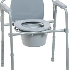 Drive Medical Folding Steel Bedside Commode