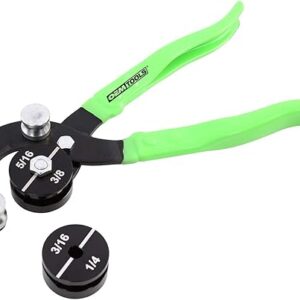 OEMTOOLS 25440 Professional Tube Bending Pliers, Stainless Steel Brake Line Bender Tool, 5/16″, 3/8″, 3/16″, and 1/4″ Manual Pipe And Tube Bender