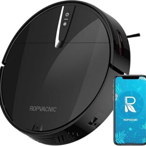 Robot Vacuum Cleaner with 3000Pa Cyclone Suction, APP/Voice/Remote Control, Automatic Self-Charging Robotic Vacuum, Scheduled Cleaning, Ide…