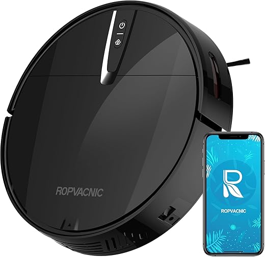 Robot Vacuum Cleaner with 3000Pa Cyclone Suction, APP/Voice/Remote Control, Automatic Self-Charging Robotic Vacuum, Scheduled Cleaning, Ide...