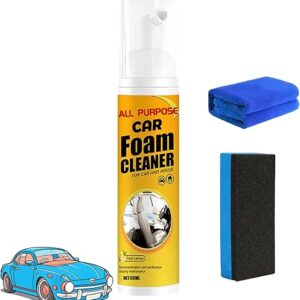 Car Steering Wheel Foam Cleaner,All Purpose Car Foam Cleaner,Foam Cleaners All Purpose Cars,Leather and Fabric Stain Removal,Multipurpose C…