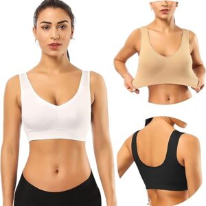 BESTENA Sports Bras for Women, Seamless Comfortable Yoga Bra with Removable Pads