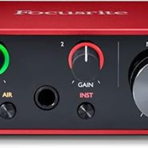 Focusrite Scarlett Solo 3rd Gen USB Audio Interface for Guitarists, Vocalists, Podcasters or Producers to record and playback studio qualit…