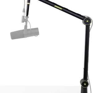 Shure by Gator Deluxe Articulating Desktop Podcasting Mic Boom Arm with Cable Management Channel; (SH-BROADCAST1)