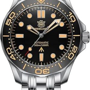 STEELDIVE Men’s Automatic Watch NH35 Movement SD1957 Sapphire Luminous Sea Ghost NTTD 300M Dive Watches