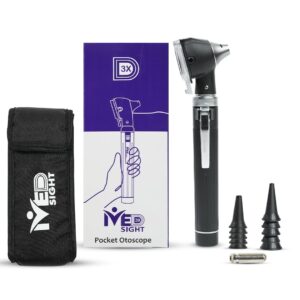 Otoscope – Ear Scope Otoscope with Light- Portable Ear Infection, Wax Detector- Ear Otoscope for Doctors, Nurses, & Students-(Black Color)