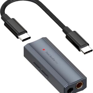 Fosi Audio DS2 USB C to AUX Headphone Amp DAC Dongle 3.5mm Jack Audio Portable Amplifier Dual Output DSD256 4.4mm Balanced High Resolution …