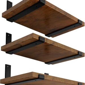 LEOPO 10 inch Shelf Bracket for DIY Floating Shelf, 1/5 inch Thick Heavy Duty Bracket, 6 Pack