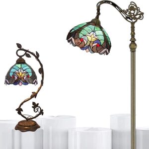 WERFACTORY Tiffany Lamp Series Stained Glass Style Lampshade Decorative Living Room Bedroom