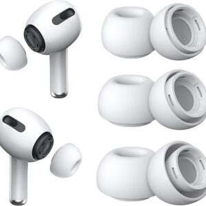 [3 Pairs] Replacement Ear Tips for Airpods Pro and Airpods Pro 2nd Generation with Noise Reduction Hole, Silicone Ear Tips for Airpods Pro w…