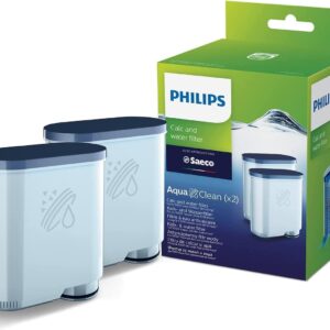 PHILIPS AquaClean Original Calc and Water Filter, No Descaling up to 5,000 cups, Reduces Formation of Limescale, 2 AquaClean Filters, (CA6903/22)