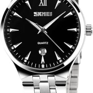cofuo Mens Stainless Steel Analog Watch, Mens Luxury Wrist Dress Waterproof Watches, Quartz Classic Work Business Casual Watch with Roman N…