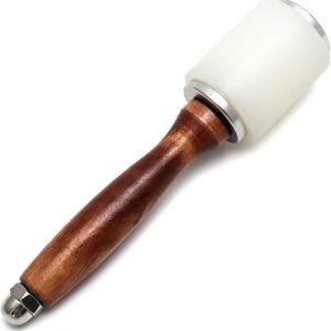 QWORK 8″ Leather Carving Hammer with Handle