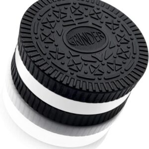Grinder,2.2 Inch Stronger Grip Biscuit Shape Design Grinder (Single,Black)