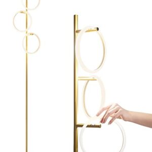 Brightech Saturn Floor Lamp, Great Living Room Decor, Tall Tree Lamp for Offices, Contemporary Standing Lamp with 3 LED Lights for Bedroom R…