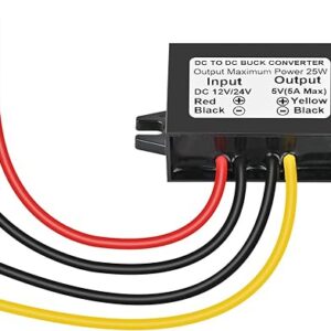 24V/12V to 5V 5A Step Down Converter