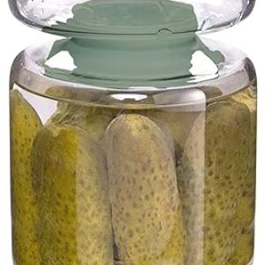 34oz Airtight Glass Pickle Jar with Strainer