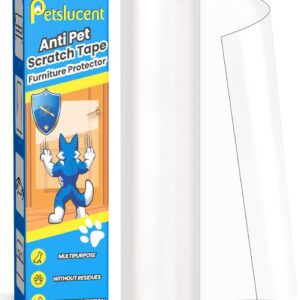 Petslucent Cat Scratch Furniture Protector: Cat Anti Scratch Tape – Door Protector from Dog Scratching – Clear Training Self Adhesive Tape f…