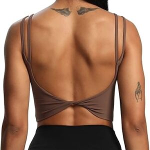 Aoxjox Women’s Backless Yoga Crop Top
