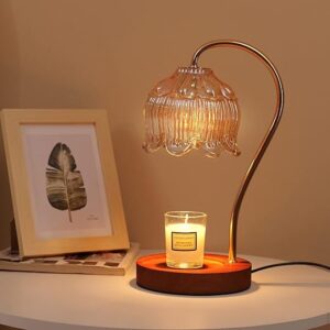 GEEZO Fragrance Candle Warmer Lamp,Electric Candle Warmer with Timer & Dimmer,Mom Christmas Birthday Gifts for Women, House Warming Gifts Ne…