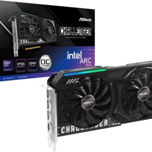 ASRock Intel Arc B570 Challenger 10GB OC 2600 MHz 19 Gbps GDDR6 160 Bits 7680 x 4320 600W Dual Fan 0dB Silent Cooling Graphics Card