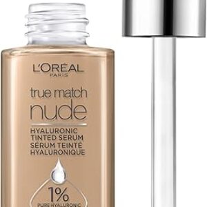 L’Oreal Paris True Match Nude Hyaluronic Tinted Serum Foundation with 1% Hyaluronic acid, Medium 4-5, 1 fl. oz.