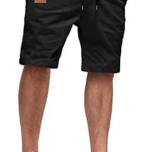JMIERR Mens Casual Shorts – Cotton Drawstring Summer Beach Stretch Twill Chino Golf Shorts