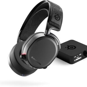SteelSeries Arctis Pro Wireless Gaming Headset – High Fidelity 2.4 GHz Wireless – Mixable Bluetooth – Non-Stop Dual Battery – OLED Base Station – AI Noise Canceling Mic – PC, PS5, PS4, Mobile – Black