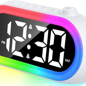 OCUBE Colorful Digital Alarm Clock with Light